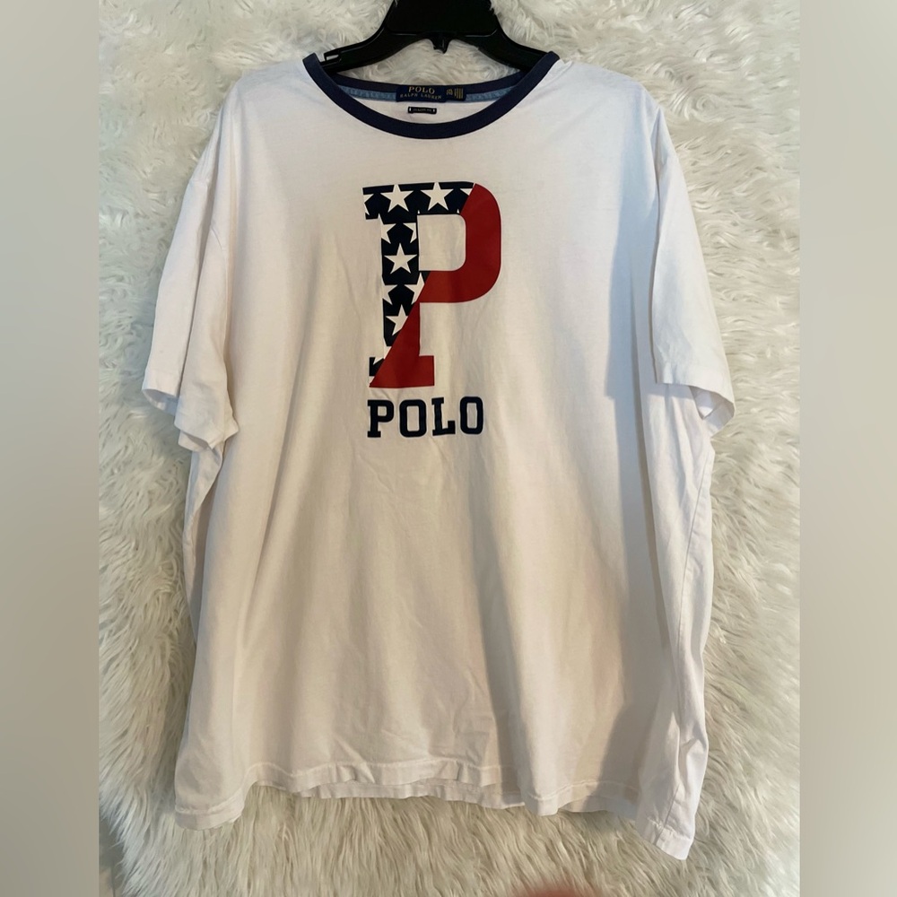 Polo Ralph Lauren Americana Star Logo Ringer Graphic Classic Fit Men's Tee-XXL